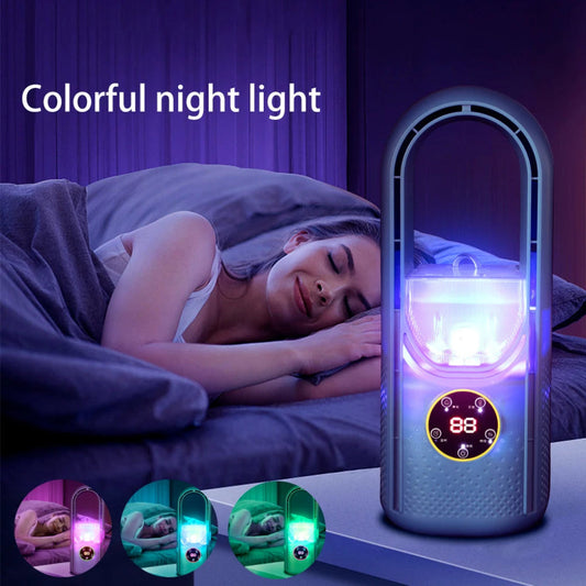 Aire acondicionado portátil sin aspas con pantalla LED