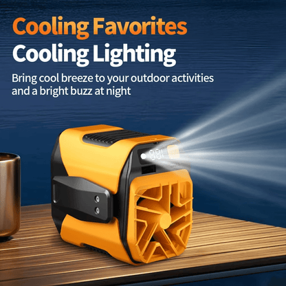Prijenosni ventilator za struk s baterijom i svjetiljkom
