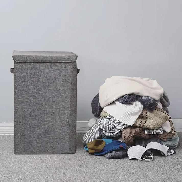Collapsible Large Laundry Basket with Lid