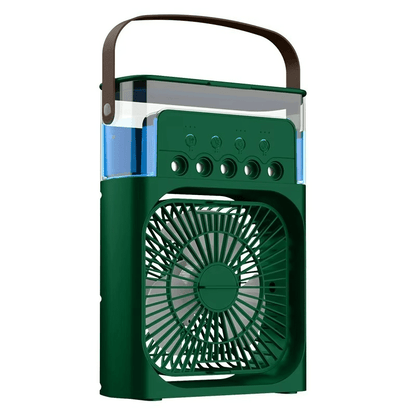 Prenosný tichý chladiaci ventilátor 3 v 1 s LED svetlom