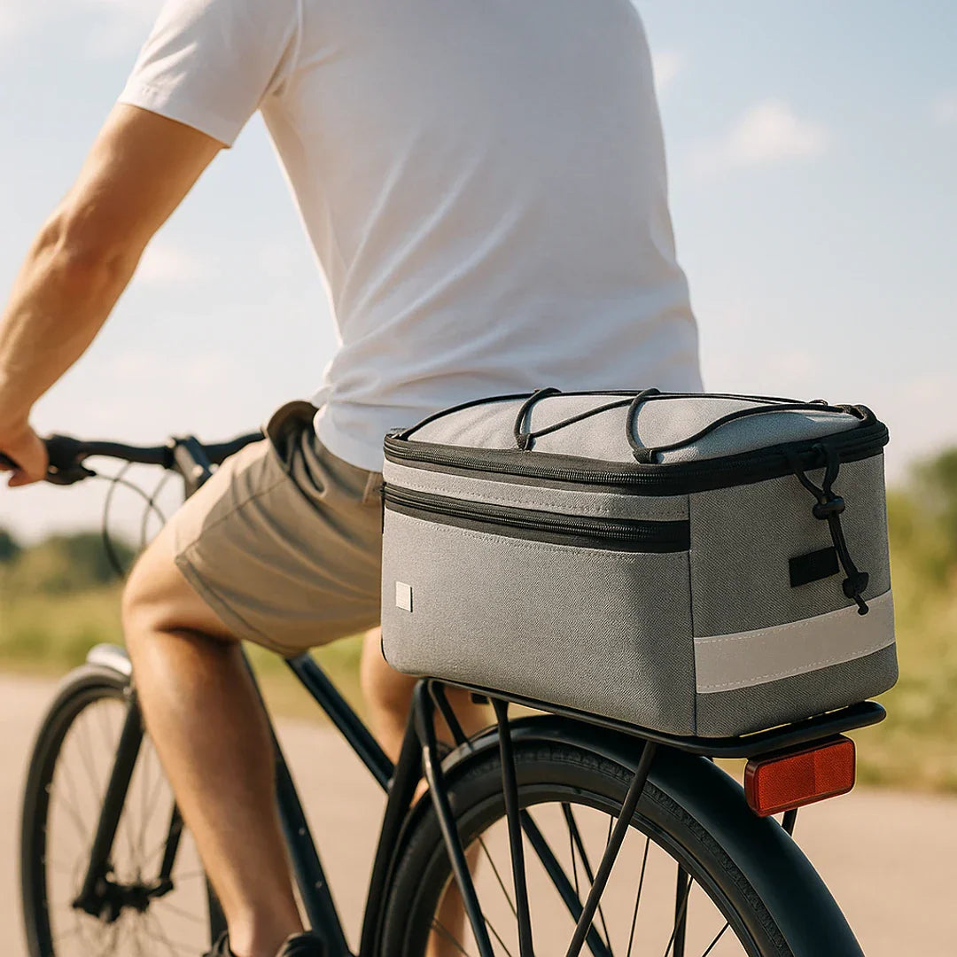 Sacoche de vélo | Isotherme, 8L, pour porte-bagages | Bandoulière, imperméable