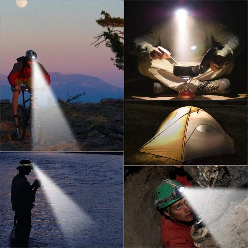 Rechargeable LED Headlamp Long-lasting, Waterproof and Powerful