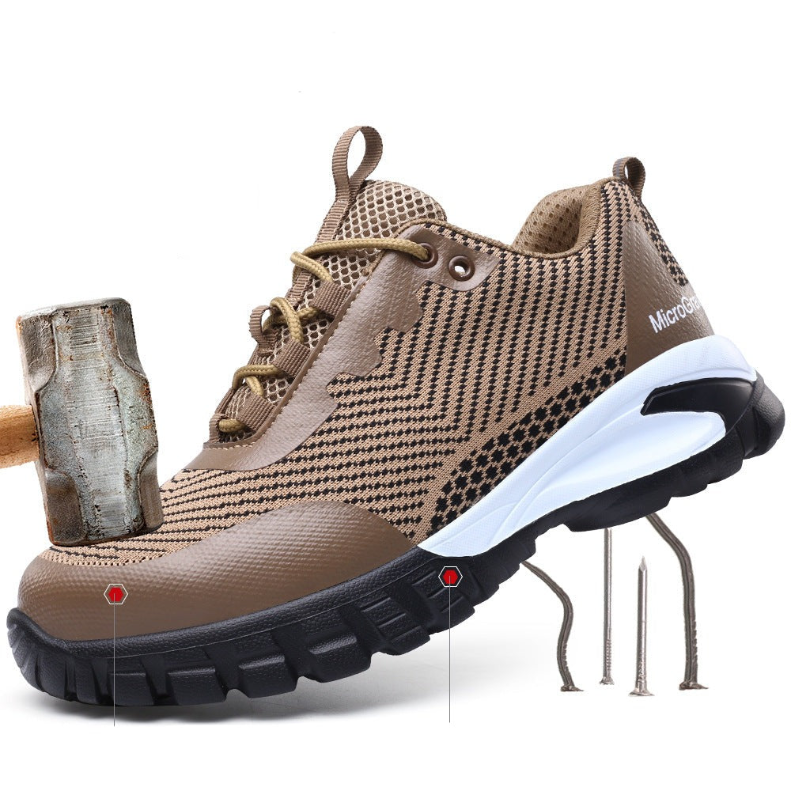 ShoeBro - Lightweight Waterproof Black Safety Shoes