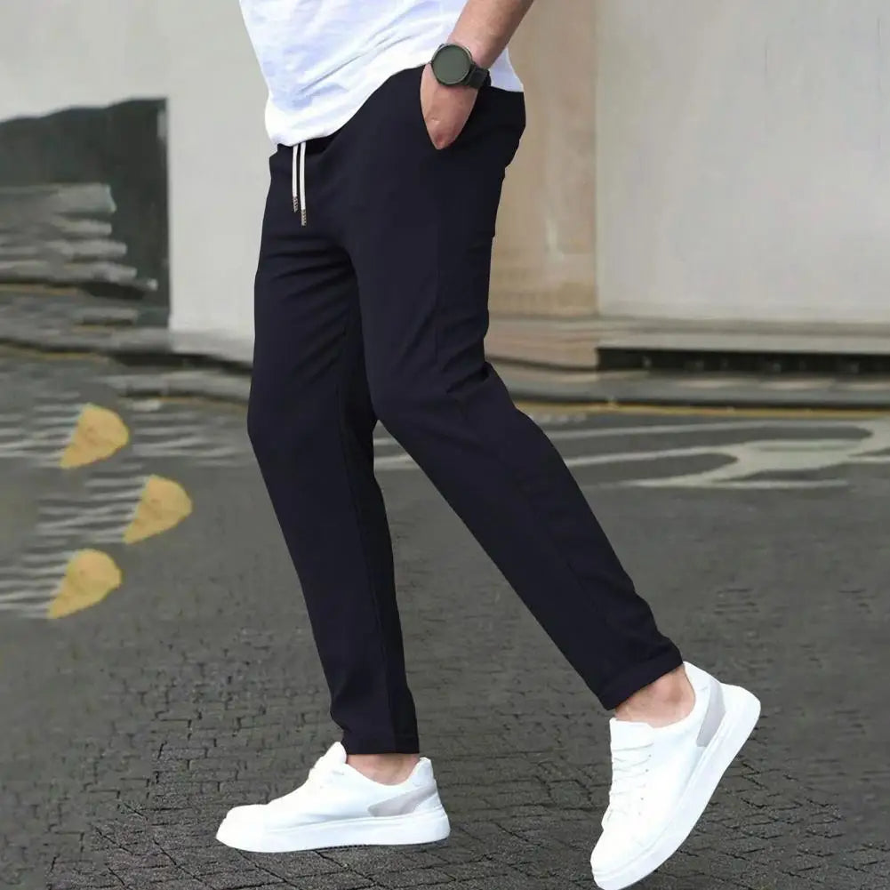 Men's Jogging Trousers with Side Pockets and Elastic Waist