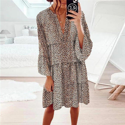 Leopard Flowing Dress - Annabel