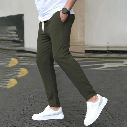Men's Jogging Trousers with Side Pockets and Elastic Waist