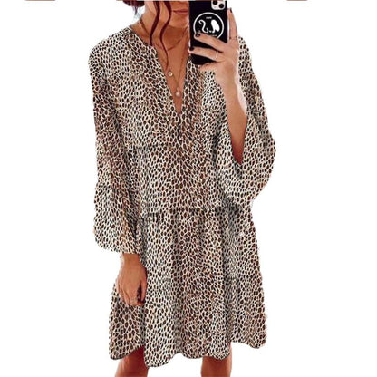 Leopard Flowing Dress - Annabel