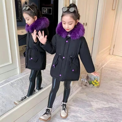 Children's winter coat with hood and fleece lining - Mitchel