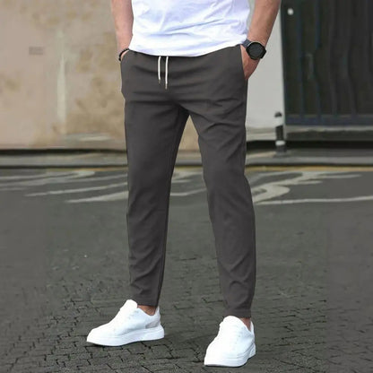 Men's Jogging Trousers with Side Pockets and Elastic Waist