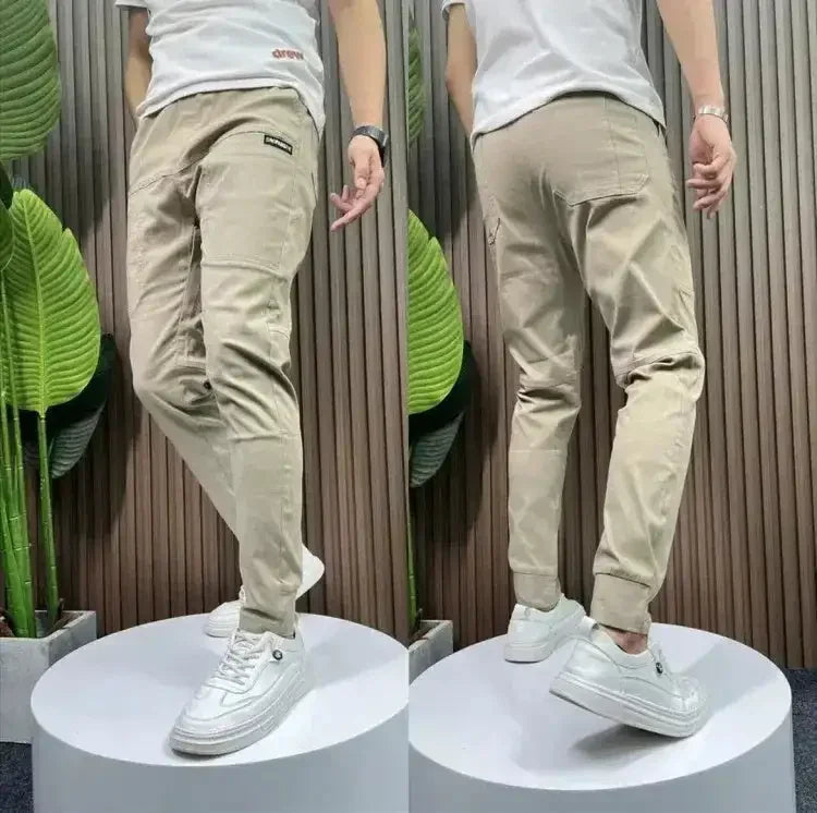 Men's Stretch Cargo Joggers with Multiple Pockets