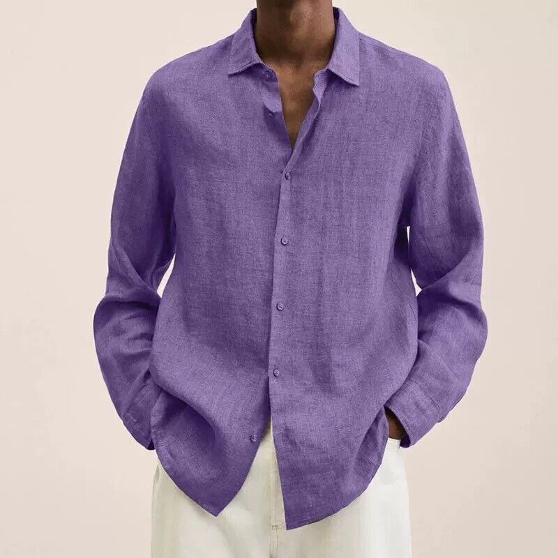 Linen Men's Long Sleeve T-Shirt - Herbert