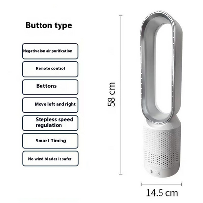 3-in-1 Air Purifier Tower Fan with Air Cleaner | Oscillation & LED Touchscreen