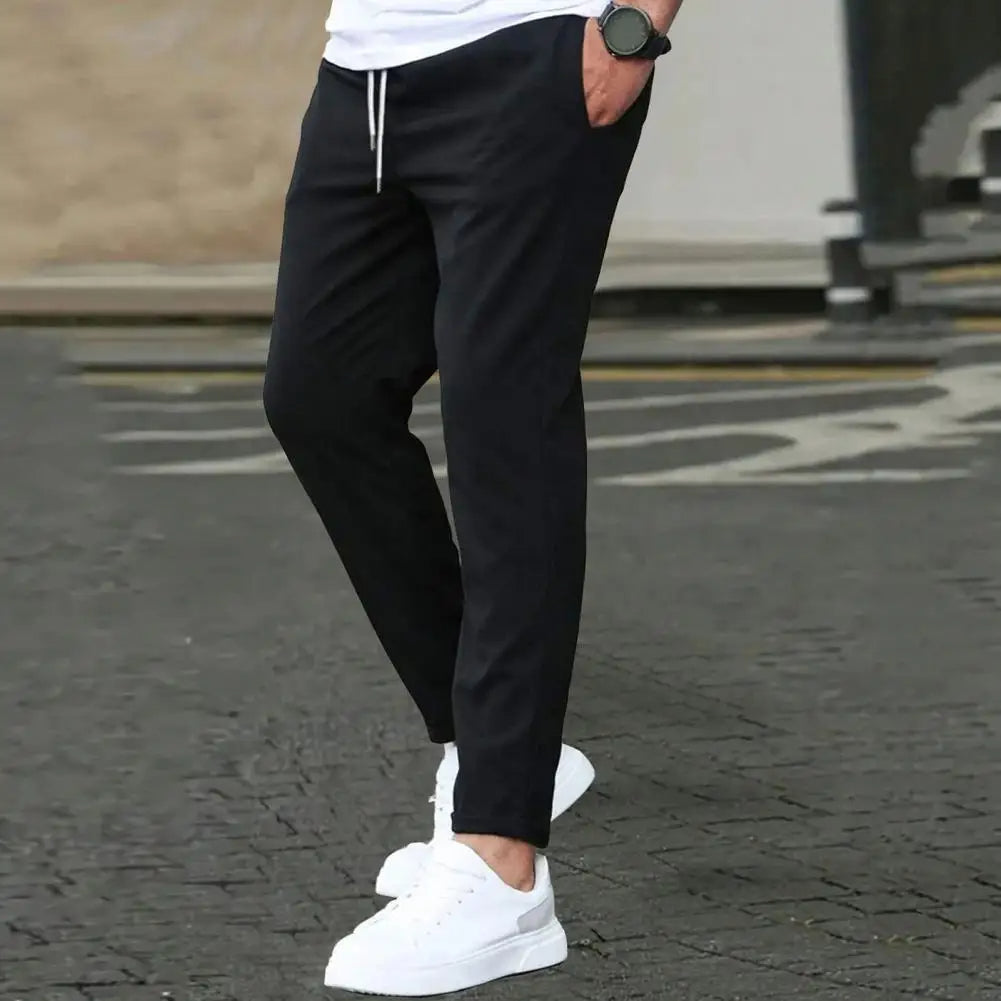 Men's Jogging Trousers with Side Pockets and Elastic Waist