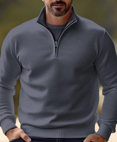 Suéter cómodo para hombre con cremallera de cuarto - George