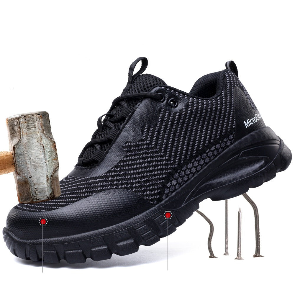 ShoeBro - Lightweight Waterproof Black Safety Shoes