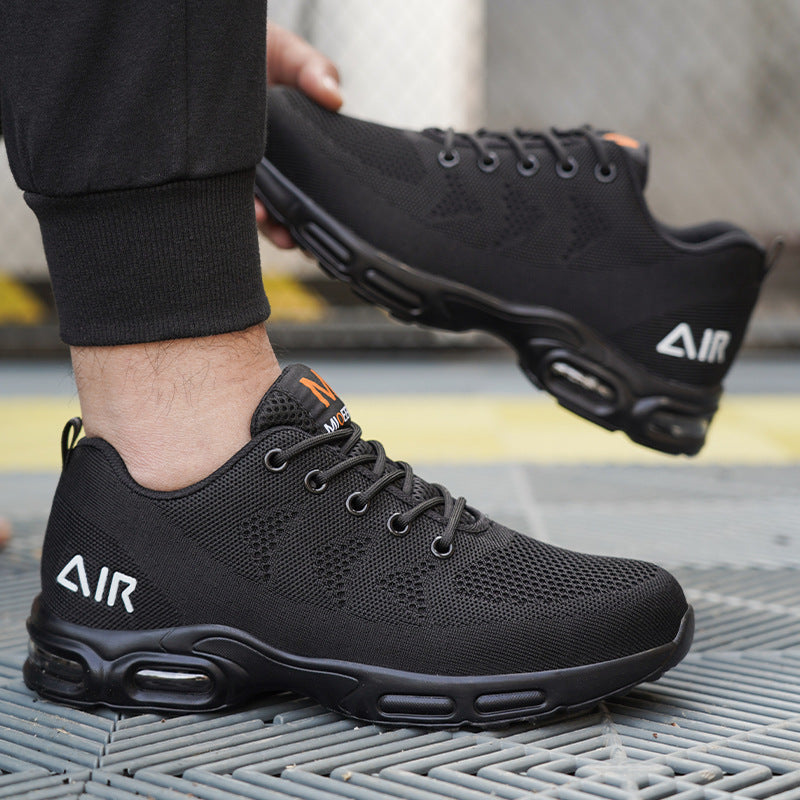 ShoeBro - Lightweight Waterproof Black Safety Shoes