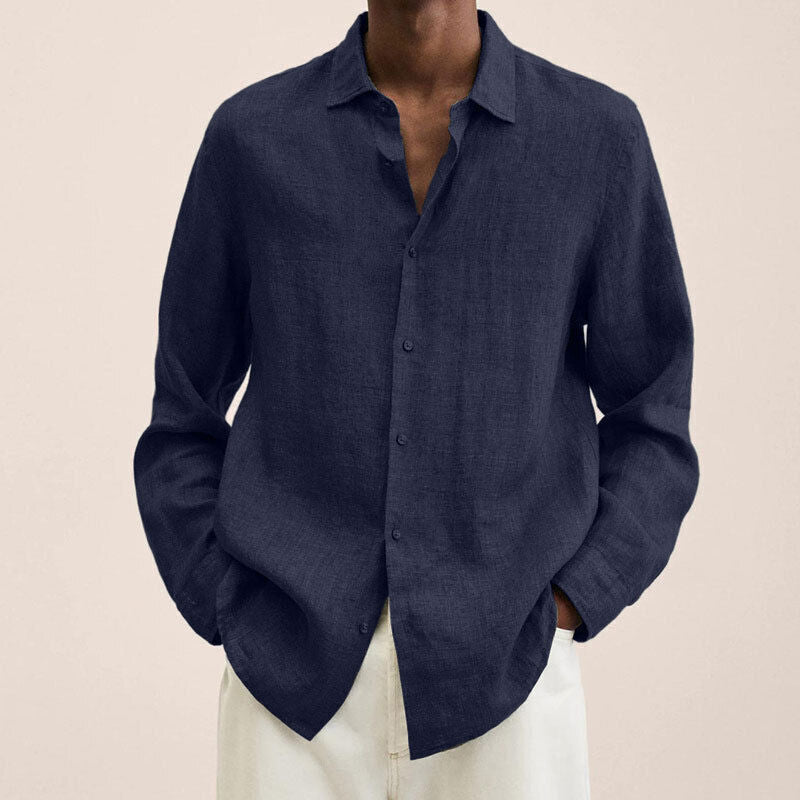 Linen Men's Long Sleeve T-Shirt - Herbert