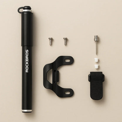 Pompă pentru bicicletă | Mini, portabilă | Valve Presta și Schrader, pentru biciclete de șosea, MTB și BMX