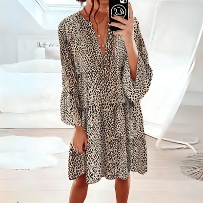 Leopard Flowing Dress - Annabel