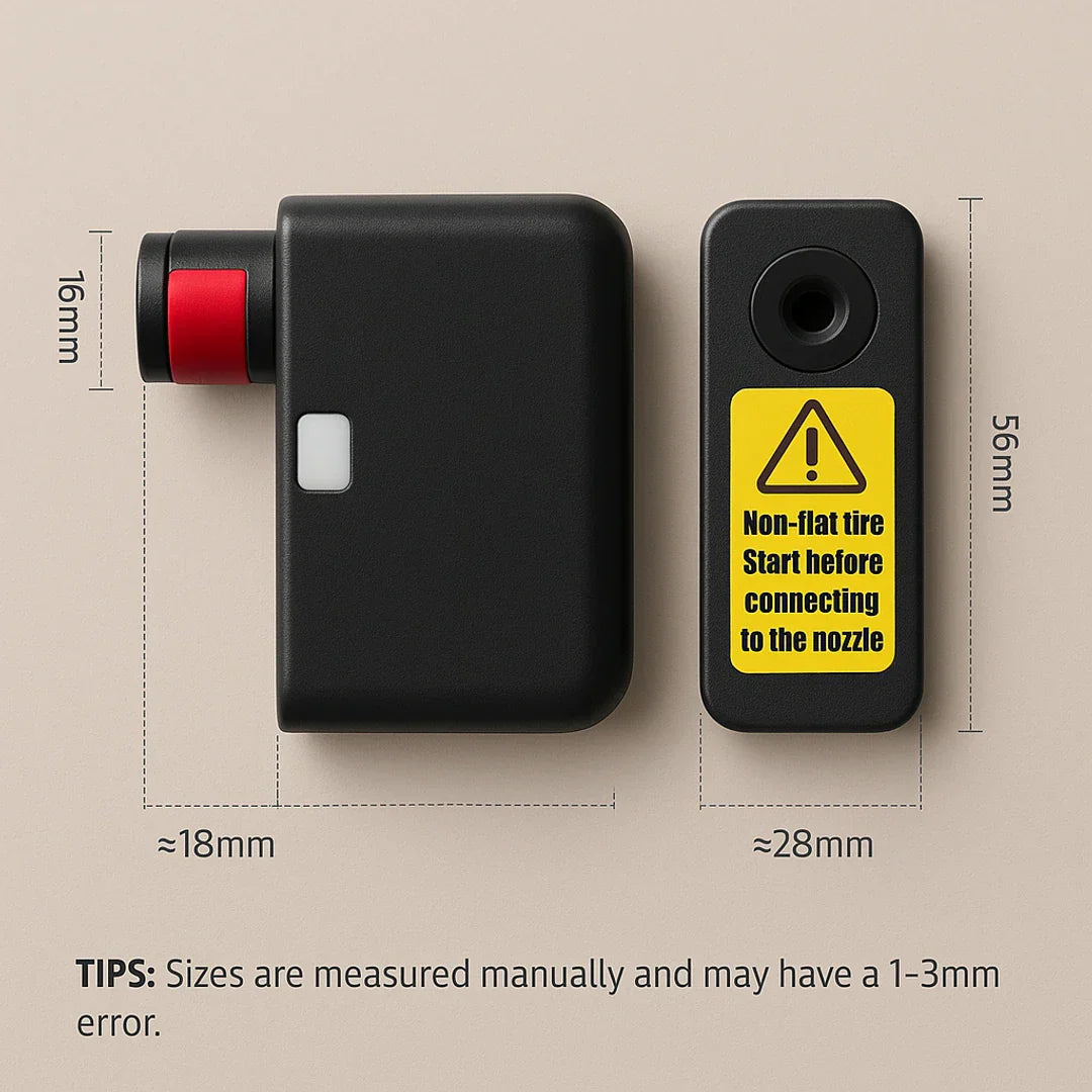 Bomba elétrica para bicicleta | Mini, portátil | Bateria USB-C, válvulas Presta e Schrader