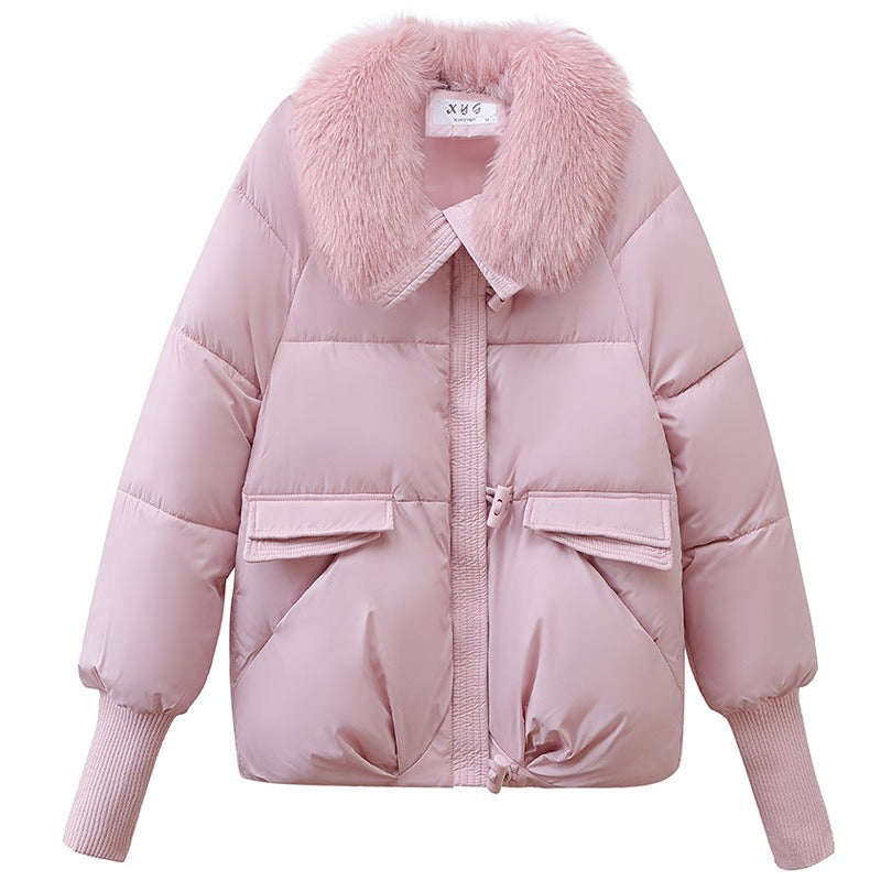 Snug puffer winter coat with fur collar - Milda