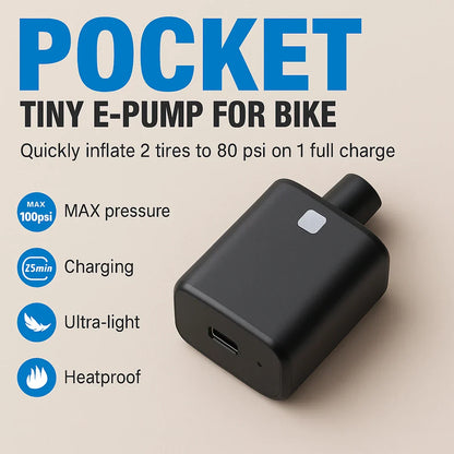 電動自転車用ポンプ | ミニ、携帯型 | USB-Cバッテリー、仏式、米式