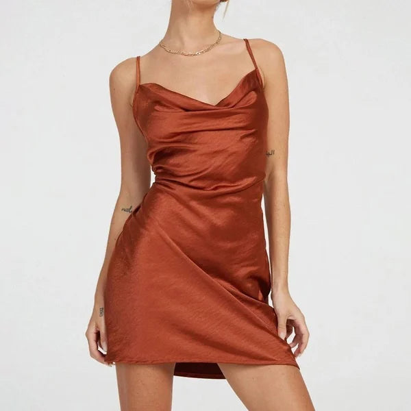 Flowing Satin Dress – Olivia / Similar style different