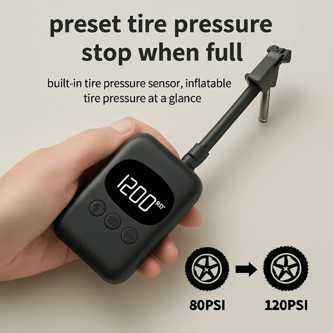 Mini Electric Pump | Bicycle, Portable | Presta, Schrader, Rechargeable