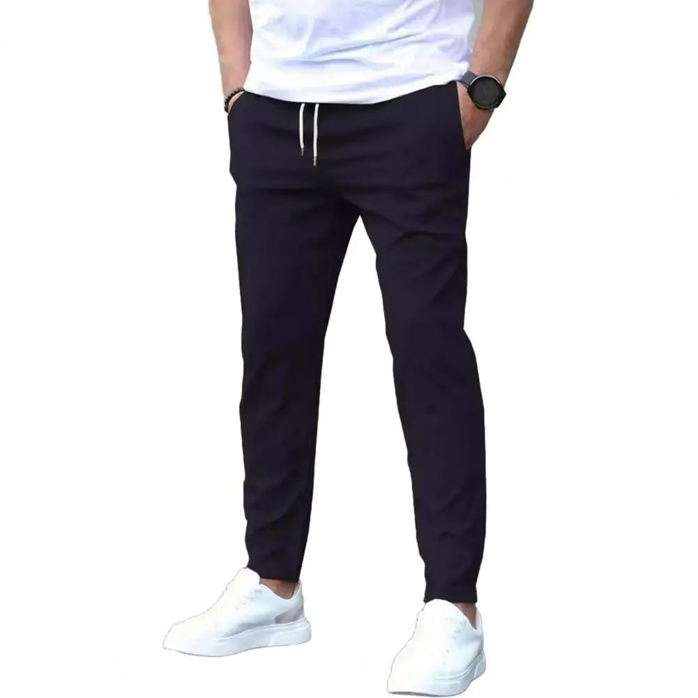 Men's Jogging Trousers with Side Pockets and Elastic Waist