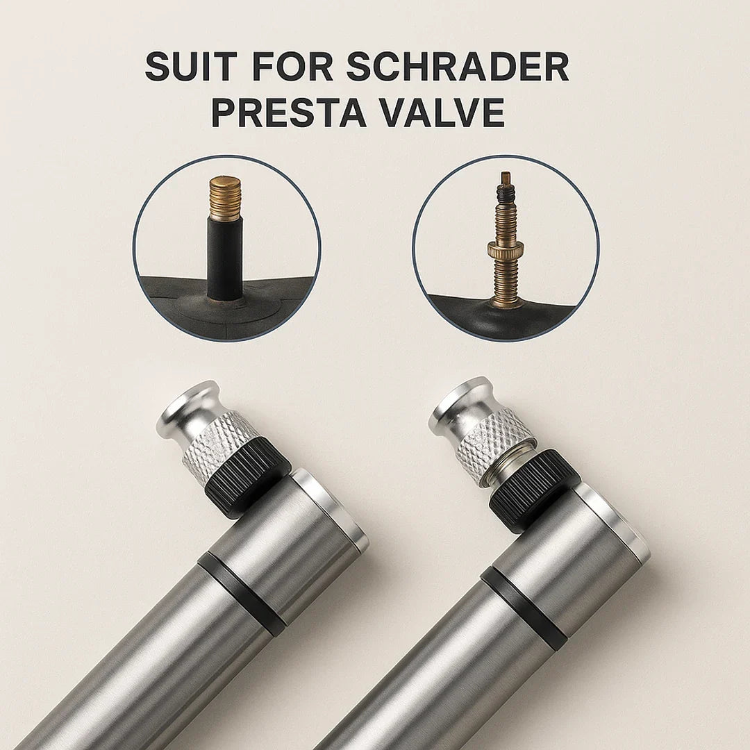 Bike Pump | Mini, Portable | Compact, Lightweight, Quick Inflation