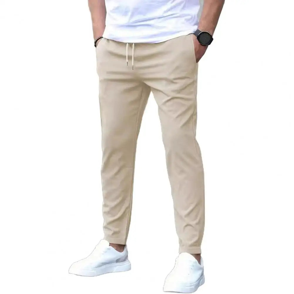 Men's Jogging Trousers with Side Pockets and Elastic Waist