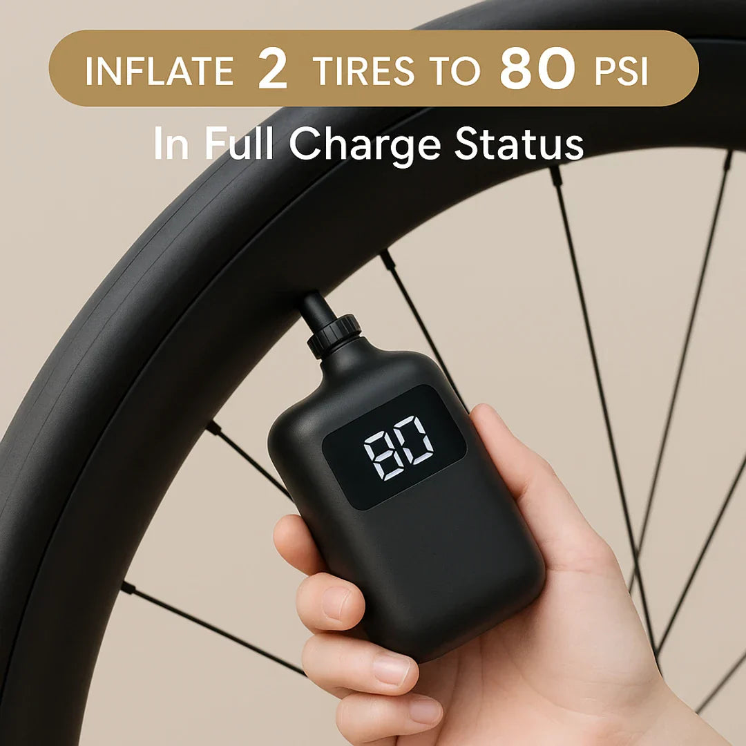 Electric Bicycle Pump | Portable, Rechargeable | Quick Inflation, High Pressure