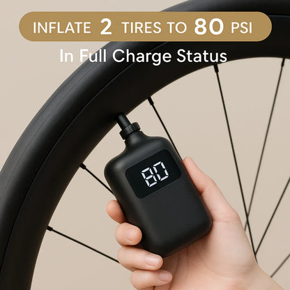 Electric Bicycle Pump | Portable, Rechargeable | Quick Inflation, High Pressure