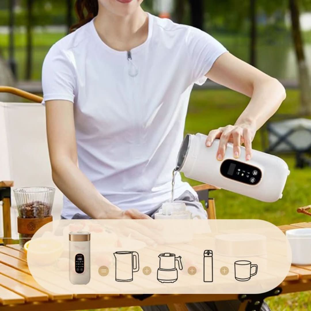 Taza de viaje eléctrica portátil