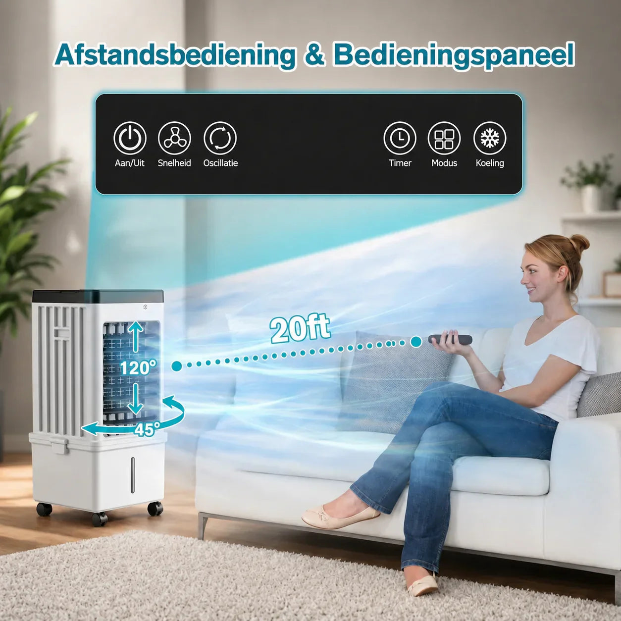 Climatiseur portable avec roulettes