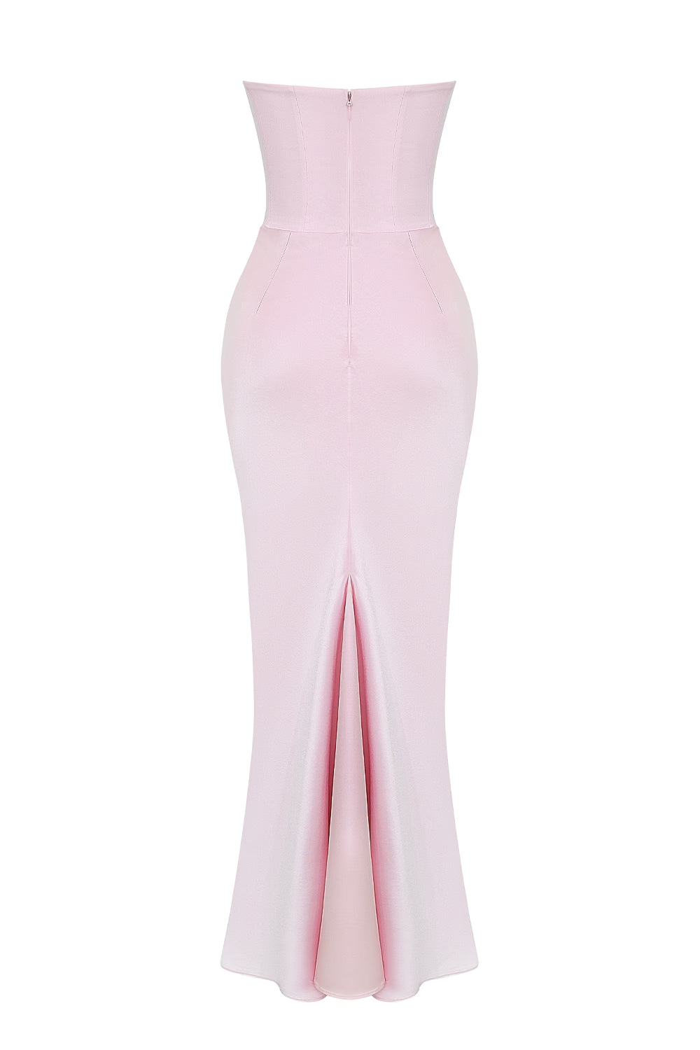 Ladies Elegant Strapless Maxi Dress with Long Skirt