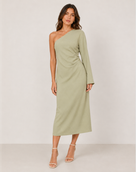 Zara - maxi šaty na jedno rameno s elegantním střihem