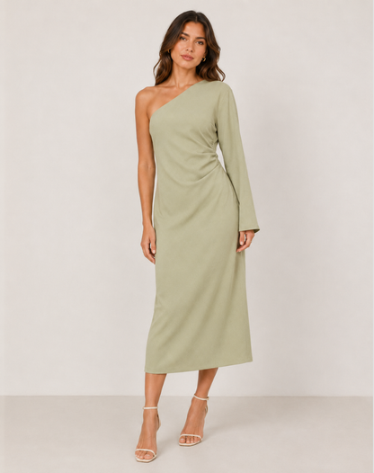 Zara - One-Shoulder Maxi Dress with Elegant Fit