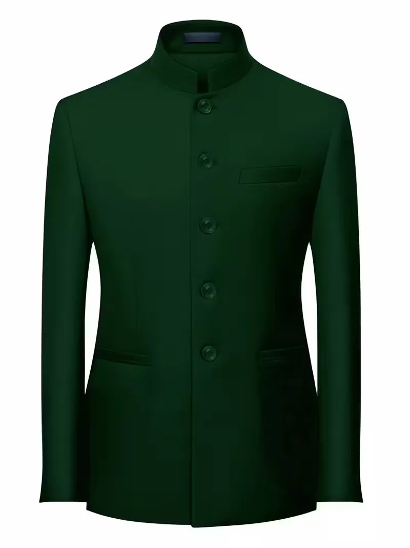 Blazer ajusté avec col mandarin