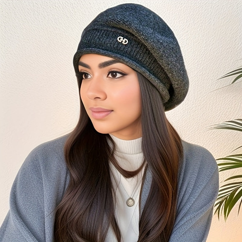 Elegantní pletený baret pro ženy - Elegance a teplo v zimě