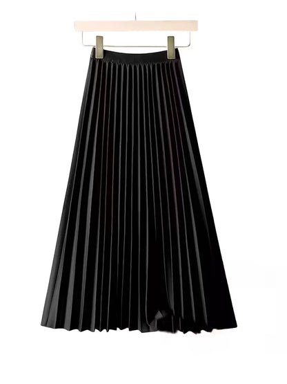Jupe plissée taille haute