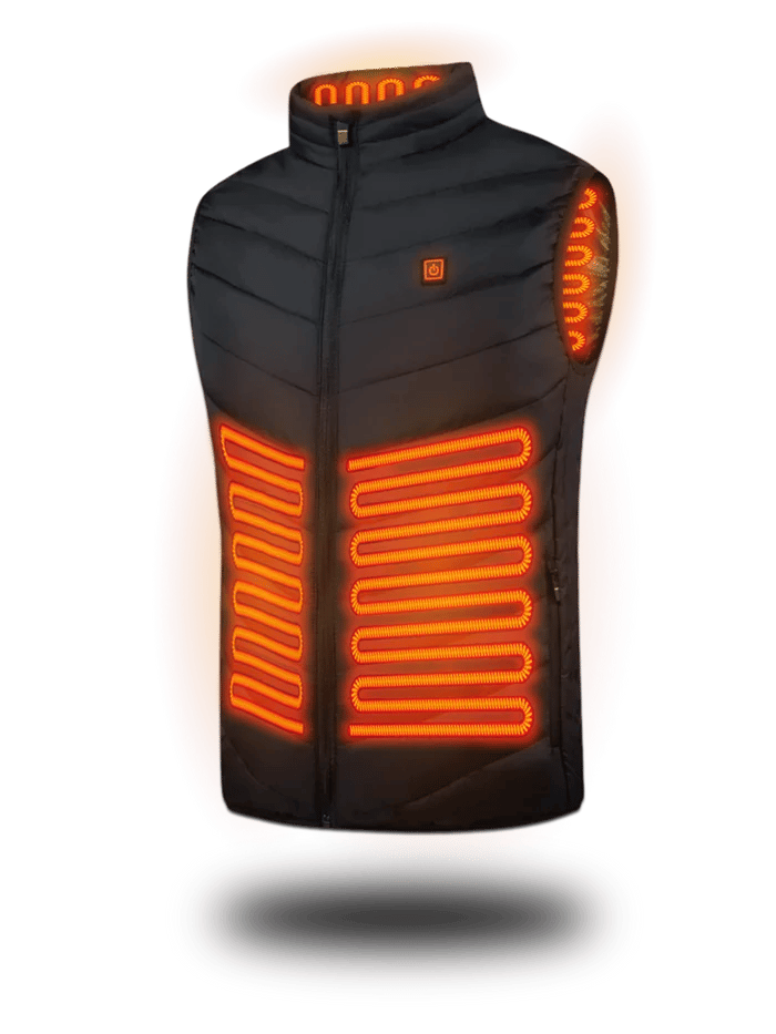 Giacca riscaldata unisex con temperatura regolabile e materiale idrorepellente
