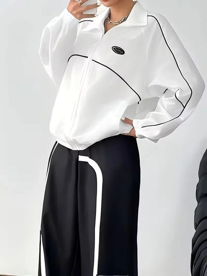 Veste de survêtement avec design contrasté