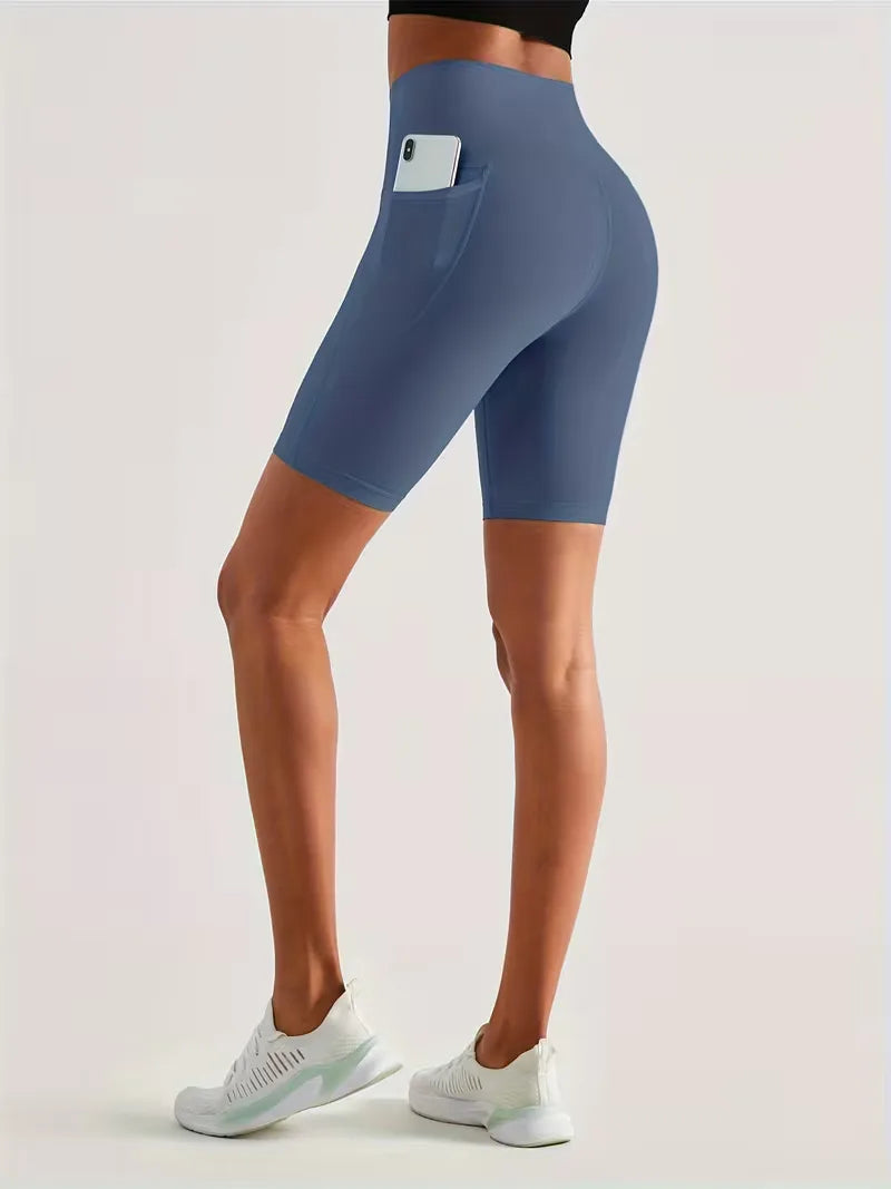 High-Waisted Sports Shorts
