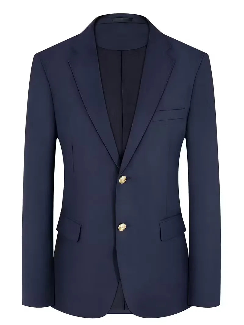 Blazer slim avec boutons dorés