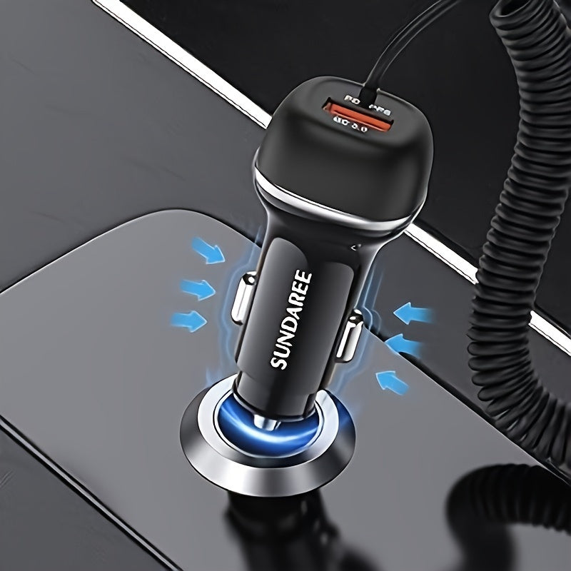 Carregador de carro USB-C de 51 W, recarregável rapidamente – para carregar vários dispositivos de forma super-rápida