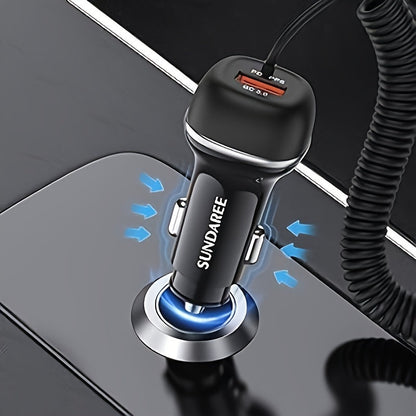 Carregador de carro USB-C de 51 W, recarregável rapidamente – para carregar vários dispositivos de forma super-rápida