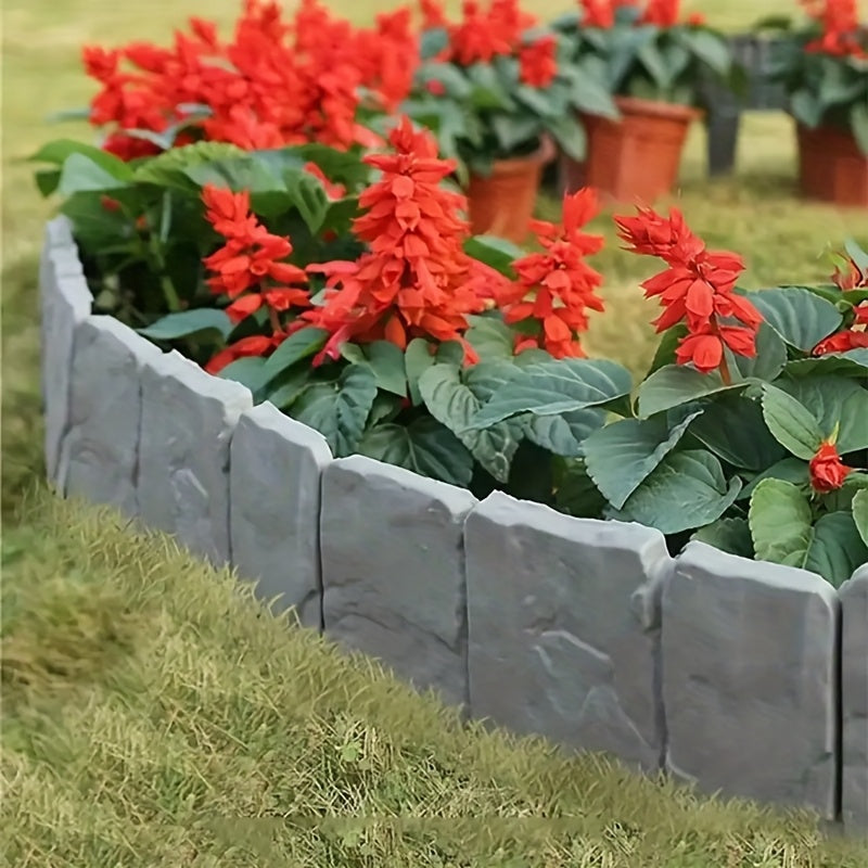 Set de borduras de jardín con aspecto de piedra – Práctico y decorativo