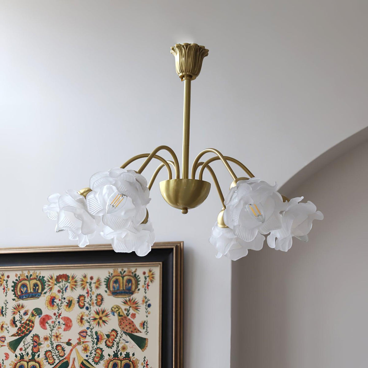Lámpara de araña Suspension Rose - Ajustable y elegante