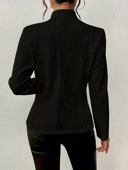 Sophia Woven Coat - Stylish Fall/Winter Coat with Buttons and Long Sleeves